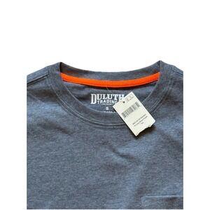 Duluth Trading Co Men's 40 Grit Long Sleeve Pocket T-Shirt Navy Gray NWT